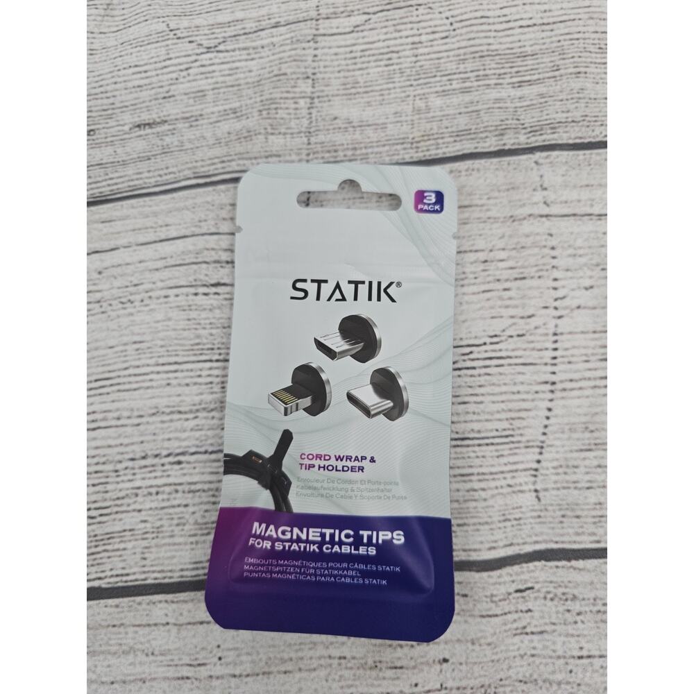 Statik Magnetic Connectors for Magnetic Charging Cable - 3-pack USB-C Micro U...